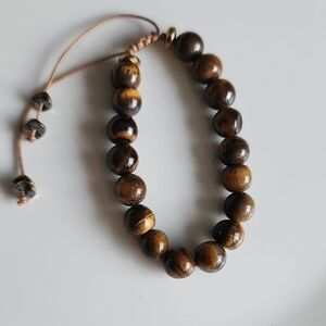 Tiger Eye Beaded Bracelet Unisex